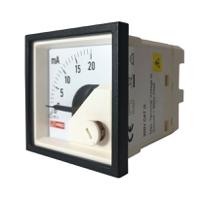 186-2475 RS PRO Analogue Panel Ammeter 20 (Input)mA DC, 45mm x 45mm, 1 % Moving Coil