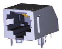 5555153-5 TE Connectivity 5555153 Series Female RJ45 Connector, PCB Mount, Cat3 Right Angle 1 Port 8 -Way