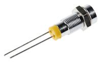 211-825 RS PRO Yellow Panel Mount Indicator, 2V dc, 6mm Mounting Hole Size, Lead Pin Termination