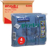 8395 WYPALL WypAll®  Microfibres Blue Cloths for Industrial Cleaning, Dry Use, Box of 6, 400 x 400mm, Repeat Use