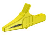 669755-24 Staubli Crocodile Clip 4 mm Connection, Brass Contact, 32A, Yellow