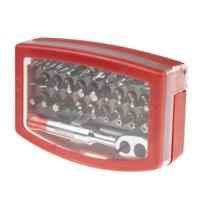 710-0621 RS PRO Driver Bit Set 32 Pieces, Hexagon, Phillips, Pozidriv, Slotted, Tamperproof Star