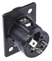 nc3fp-1-bag Neutrik Panel Mount XLR Connector, Female, 50 V, 3 Way, Silver over Nickel Plating