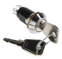 srl5ls2850 Lorlin Key Switch, DP-CO, 1 A @ 24V ac dc / 115V ac 2-Way Common-Key
