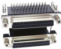 l17h2660131 Amphenol Communications Solutions L17H 25 Way Right Angle Through Hole D-sub Connector Socket, 2.77mm Pitch, with 4-40