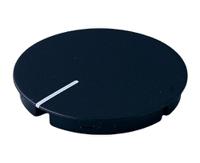 a4150100 OKW Black Potentiometer Knob Round Shaft, A4150100