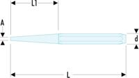 2473 Facom 1-Piece Punch, Centre Punch, 3 mm Shank, 120 mm Overall