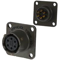 pt06a-16-8ssr Amphenol Socapex, PT, Copper Alloy 8 Way Cable Mount MIL Spec Circular Connector PlugGreen, Socket Contacts,Shell Size