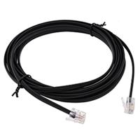 707-864 RS PRO Male RJ10 to Male RJ10 4 Core 28 AWG Telephone Cable, 4, Black Sheath, 5m