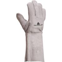 tc71609 Delta Plus TC716 Grey Leather Work Gloves, Size 9