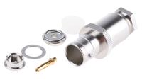 j01001a0033 Telegartner, Jack Cable Mount BNC Connector, 50Ω, Clamp Termination, Straight Body