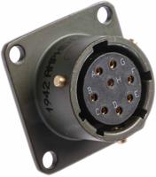 62gb-12e12-08sn Amphenol Limited, 62GB 8 Way Box Mount MIL Spec Circular Connector ReceptacleOlive, Socket Contacts,Shell Size 12,