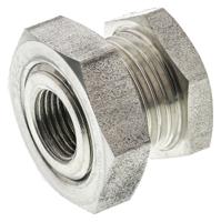 1817-00-10 Legris Stainless Steel Pipe Fitting, Straight Hexagon Bulkhead Adapter, Female G 1/8in