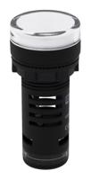 909-2534 RS PRO, Panel Mount White LED Pilot Light, 22mm Cutout, IP65, Round, 230V ac