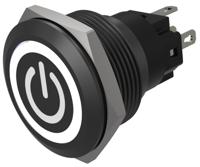82-69511154b002 EAO Series 82 Series Illuminated Push Button Switch, Momentary, Flush Mount, 22mm Cutout, SPST, SPST, White LED, 24V,