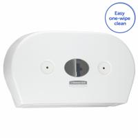 7186 Aquarius White Plastic Toilet Paper Dispenser, 464mm x 133mm x 274mm