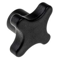 702-7759 RS PRO Black 4-Arm Clamping Knob, M10, Threaded Hole