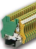 878-7569 RS PRO 2-Way DIN Rail Earth Block, 0.5 to 2.5mm², 26 → 12 AWG Wire, Screw