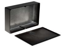 621-4968 RS PRO Black Die Cast Aluminium Enclosure, Black Lid, 222.1 x 145.9 x 55.9mm