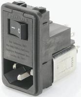 fn382b-6-21 Schaffner,6A,250 V ac Male Snap-In IEC Filter FN382B-6/21,Solder