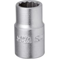 r-13 SAM 1/4in, 1/4 in Drive Socket, 25 mm length