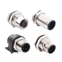 859-004-103r004 Norcomp Circular Connector, 4 Contacts, Panel, M12 Connector, Plug, Male, IP67, M Series
