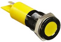 703-8875 RS PRO Yellow Panel Mount Indicator, 12V dc, 14mm Mounting Hole Size, Solder Tab Termination, IP67