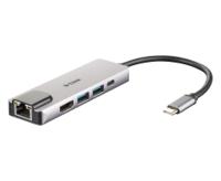 dub-m520 D-Link 2 Port USB 3.0 USB C  Hub, USB Powered, 103 x 31 x 11mm