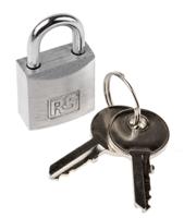 827-4408 RS PRO Key Aluminium Safety Padlock, 4mm Shackle, 20mm Body