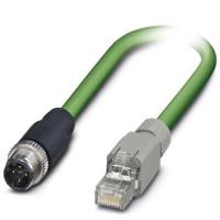 1416188 Phoenix Contact, 2m Cat5, Green M12 to Male RJ45 Male, Shielded Shielded, Terminated