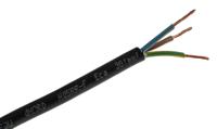 536-243 RS PRO 318-TRS 1 mm² 3 Core Power Cable, H05RR-F, Black Rubber, 50m
