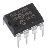 24lc256-ip Microchip 24LC256-I/P,  256 kB Serial EEPROM,  900 ns 8-Pin PDIP Serial-I2C