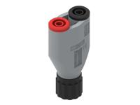 7043-iec Electro PJP Black, Grey, Red Test Connector Adapter With Gold Plated Brass, Nickel Plated Brass contacts and Nickel