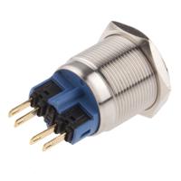 811-8477 RS PRO Push Button Switch, Latching, Panel Mount, 22mm Cutout, SPDT, 250V ac, IP65, IP67