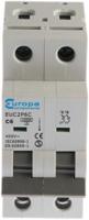 euc2p6c Europa EUC2P EUC MCB, 2P, 6A Curve C, 230V AC, 10 kA Breaking Capacity