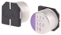 16svp100m Panasonic 100μF Surface Mount Polymer Capacitor, 16V dc