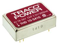 thd-10-2410 TRACOPOWER THD 10 DC-DC Converter, 3.3V dc/ 3A Output, 18 → 36 V dc Input, 10W, Through Hole, +71°C Max Temp