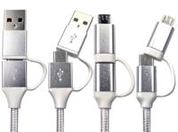 266-2589 RS PRO USB 2.0, Male USB A, USB C to Male Micro USB B, USB C, 480Mbps, 1.5m, 15W