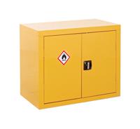 733-4909 RS PRO Yellow Lockable 2 Door Hazardous Substance Cabinet, 700mm x 900mm x 460mm