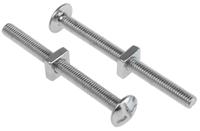 277-676 Bright Zinc Plated Steel Roofing Bolt, M6 x 70mm