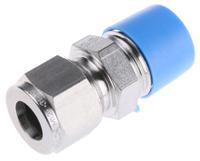 m12msc12n-316 Parker Stainless Steel Pipe Fitting, Straight Coupler, Male NPT 1/2in