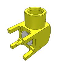 mcx7-j-p-hn-ra-th1 Samtec MCX7 Series, Jack PCB Mount MCX Connector, 75Ω, Through Hole Termination, Right Angle Body