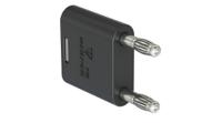644010-21 Staubli Black, Plug Test Connector Adapter With CuZn contacts and Nickel Plated - Socket Size: 4mm
