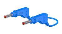 669407-15023 Staubli Test lead, 32A, 600V, Blue, 150cm Lead Length