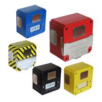 cp135snnynfatrd Moflash CP135 Series Red Break Glass Call Point, Break Glass Operated, Indoor/Outdoor Use, Resettable, Mains-Powered