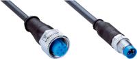 yf2a14-c60ua3m8u14-2096111 SICK Female 4 way Straight M12 to Male 4 way Straight M8 Connector Cable, 600 mm