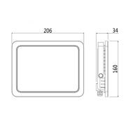 141541 Bailey Electric & Electronics bv Slim Floodlight, 50 W, 4700 lm, IP65, 240 V ac