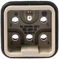 09120053001 HARTING Heavy Duty Power Connector Insert, 16A, Male, Han Q Series, 6 Contacts