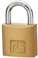 781-5991 RS PRO Key Brass Padlock, 6mm Shackle, 40mm Body