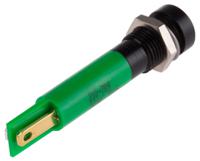 210-709 RS PRO Green Panel Mount Indicator, 24V ac, 8mm Mounting Hole Size, Solder Tab Termination